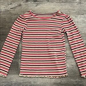 Girls Striped Long Sleeve Top 5T